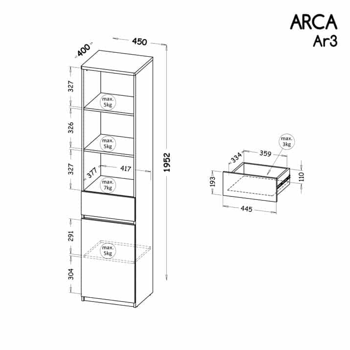 Arca "AR1" szekrény - D