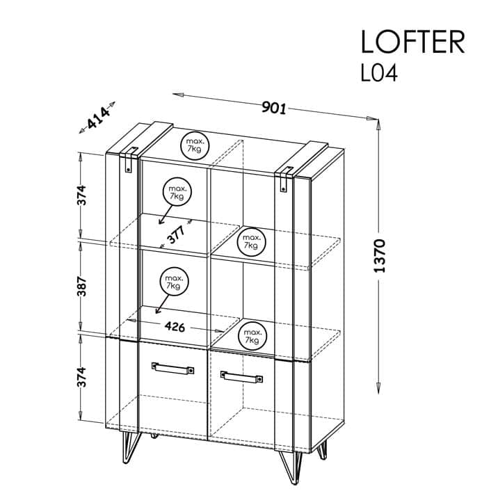 Lofter LO1 szekrény - D