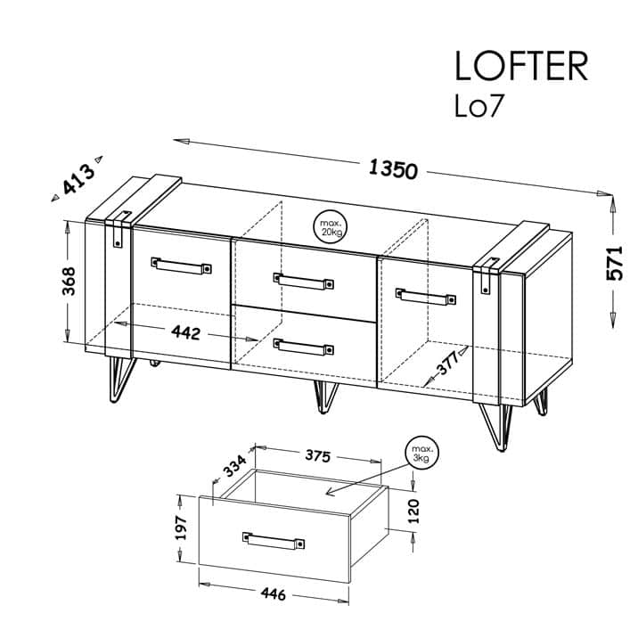 Lofter LO1 szekrény - D