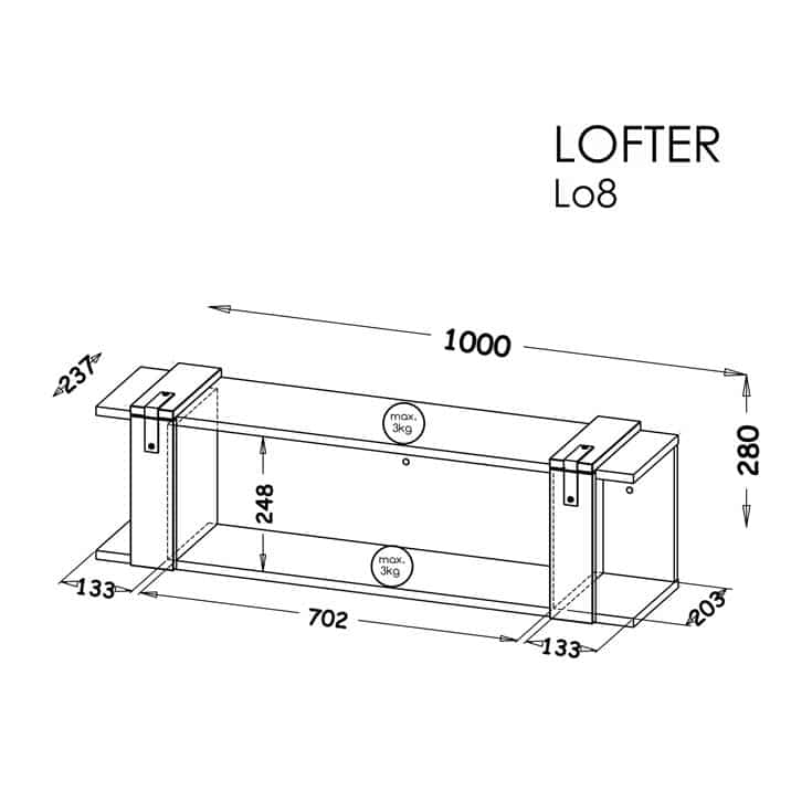Lofter LO1 szekrény - D