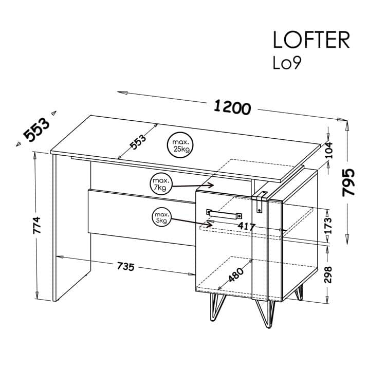 Lofter LO1 szekrény - D