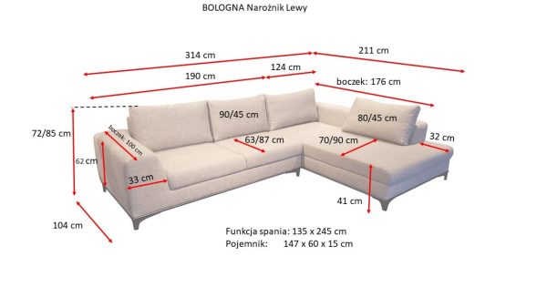 Bologna sarokkanapé - B - Image 4